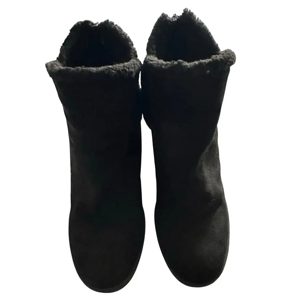 Aquatalia Ankle Wedge Faux FurWaterproof Booties- Size 11